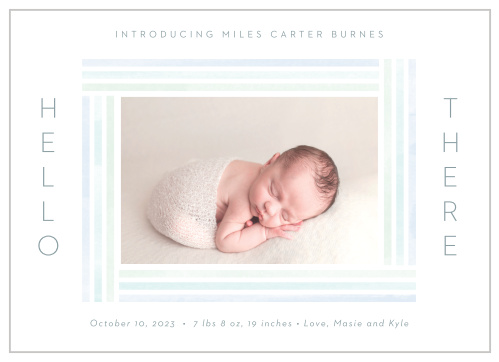 Quilted Welcome Birth Announcements