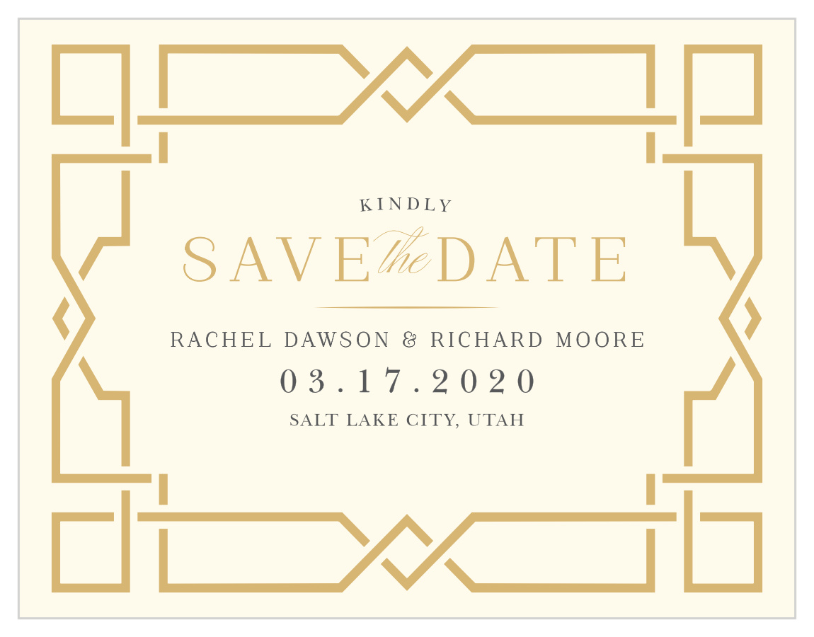 Emerald Border Save the Date Magnets