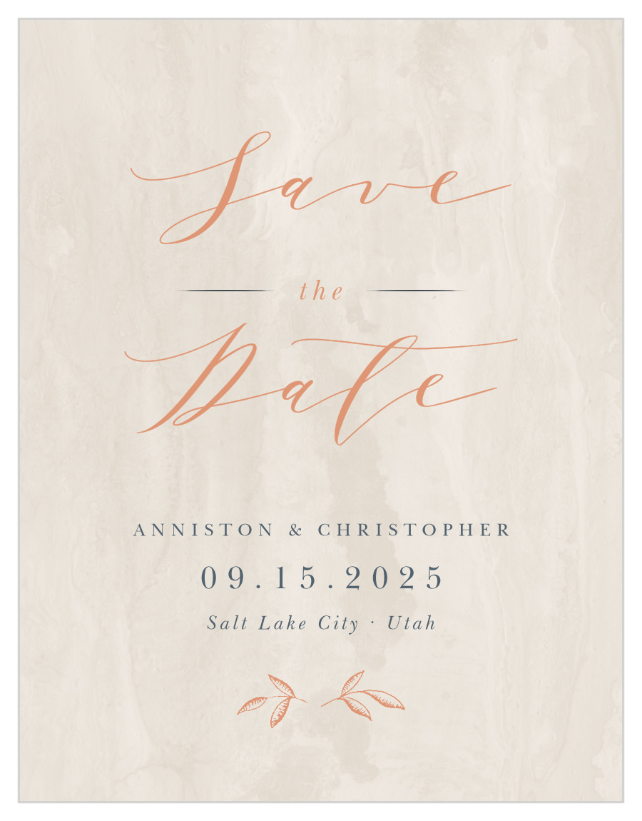 Woodland Monogram Save the Date Cards