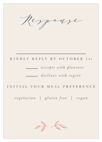 Tally up every guest and their individualized needs with our gorgeous Woodland Monogram Response Cards.