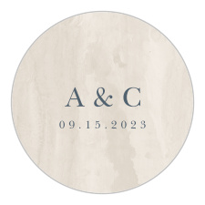 Seal your envelopes and decorate your wedding stationery with our stunning Woodland Monogram Wedding Stickers! A patterned, pearl-colored background offers the perfect complement to your granite-blue text. Spell out your initials and wedding date for an everlasting memento of your big day!
