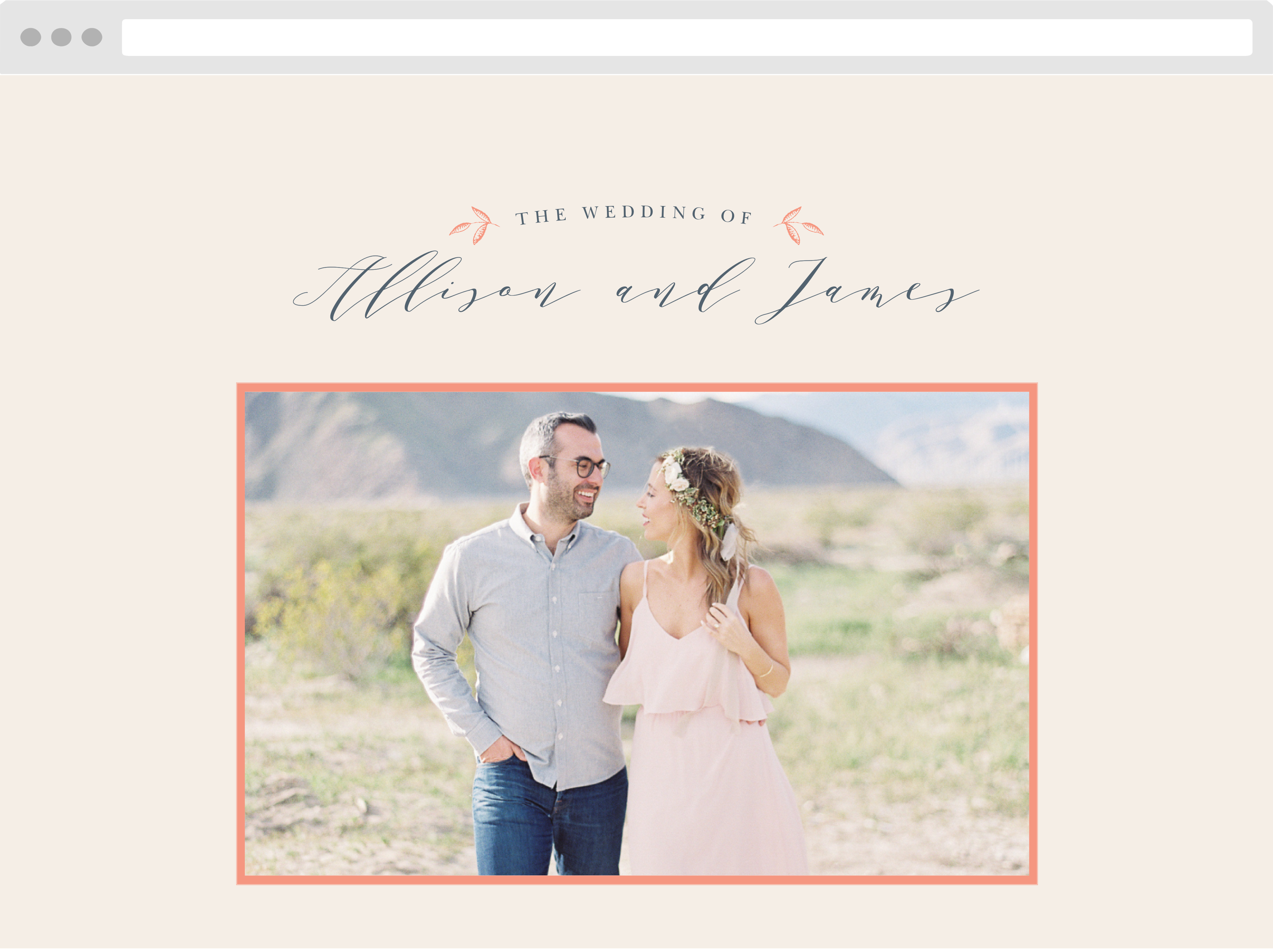 Woodland Monogram Wedding Website