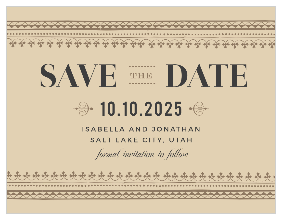 Vintage Admission Save the Date Cards