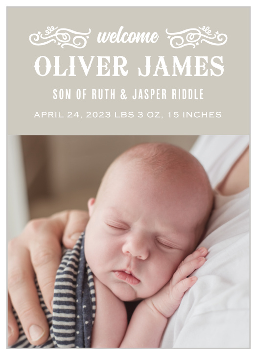 Let close friends and family know that your bundle of joy has arrived with our Important Statistics Birth Announcements.