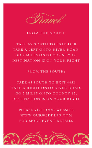 Help your guests find their way to your wedding venue with our stunning Embellished Love Direction Cards.