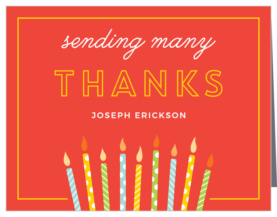 Candle Surprise Milestone Birthday Thank You Cards