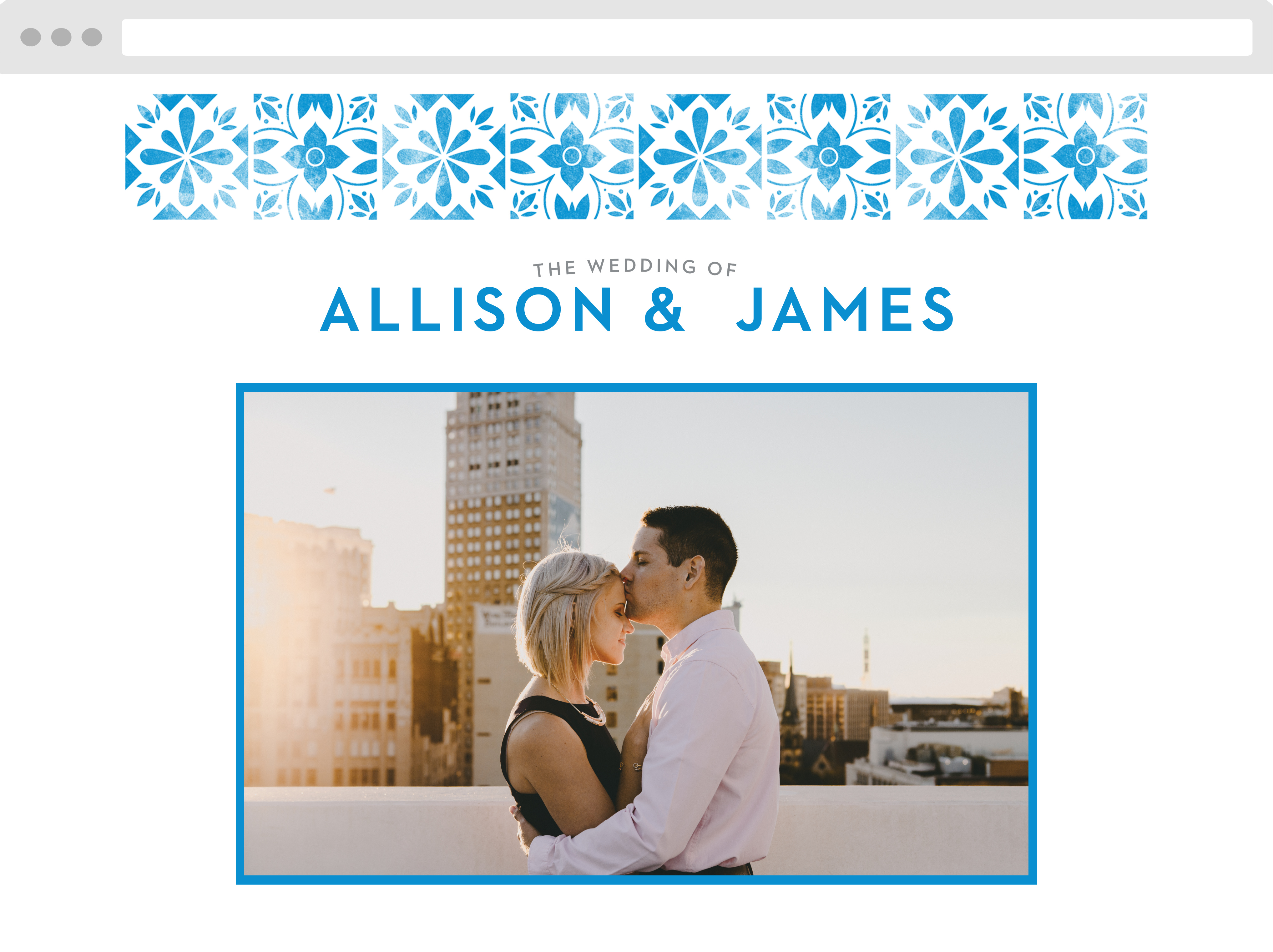 Mexican Tiles Wedding Website