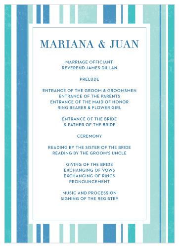 Our Beach Blanket Wedding Programs make your guests feel like you're sending part of the beach right to them! 