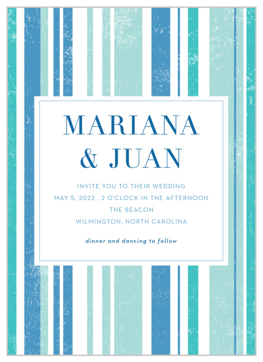 When you send these Beach Blanket Wedding Invitations your guests will feel like they're already on the beach!