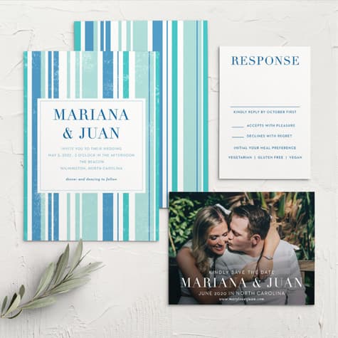 Beach Blanket Wedding Invitations