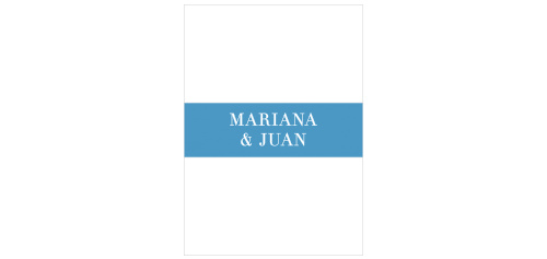 Our Beach Blanket Wedding Belly Bands feature a bright aquatic blue background with lighter blue finishes. 