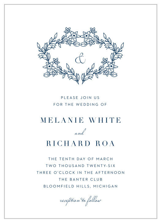 You can be sure that your loved ones will delight in the simple elegance of our Floral Heart Wedding Invitations.