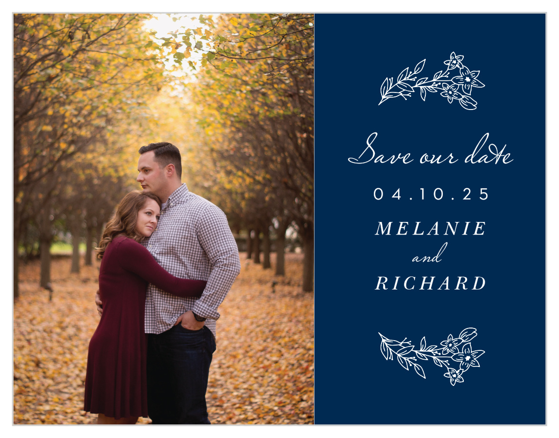 Floral Heart Save the Date Cards