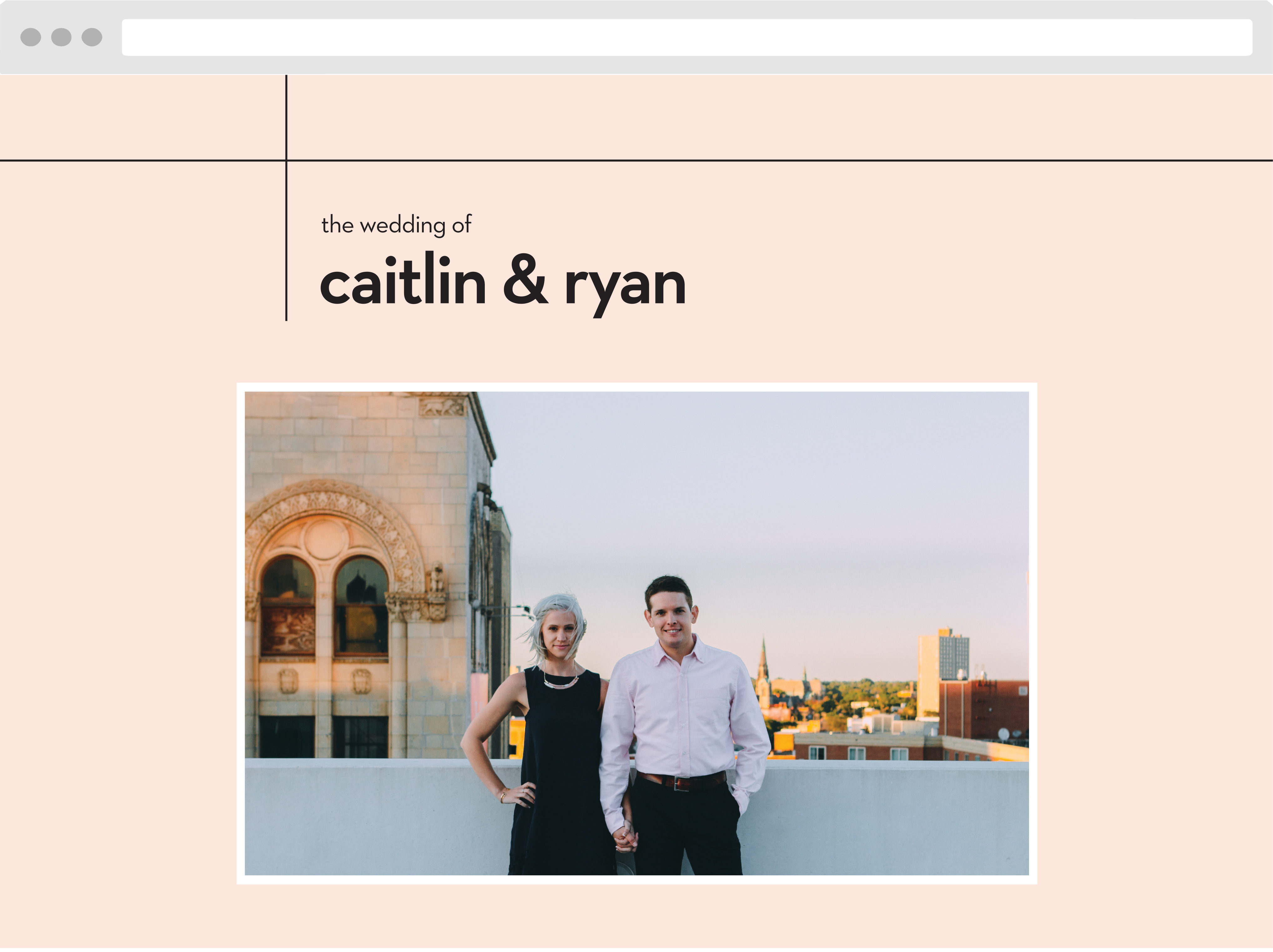 Minimal Type Wedding Website