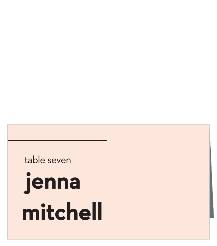 Minimal Type Place Cards