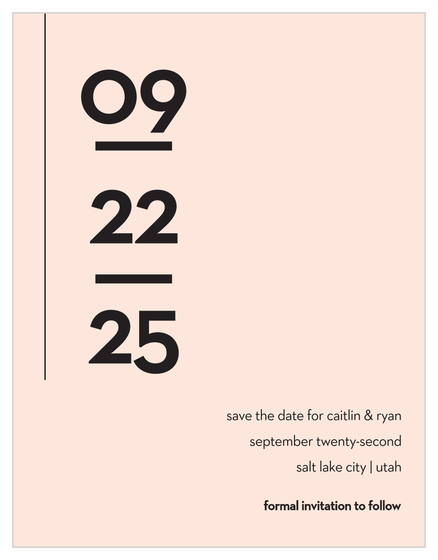 Minimal Type Save the Date Cards