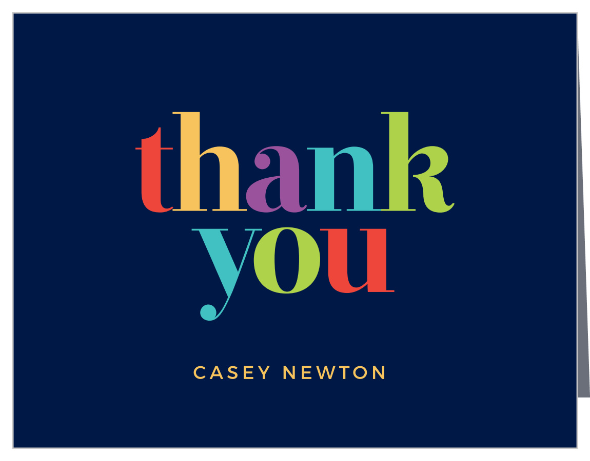 Colorful Surprise Milestone Birthday Thank You Cards