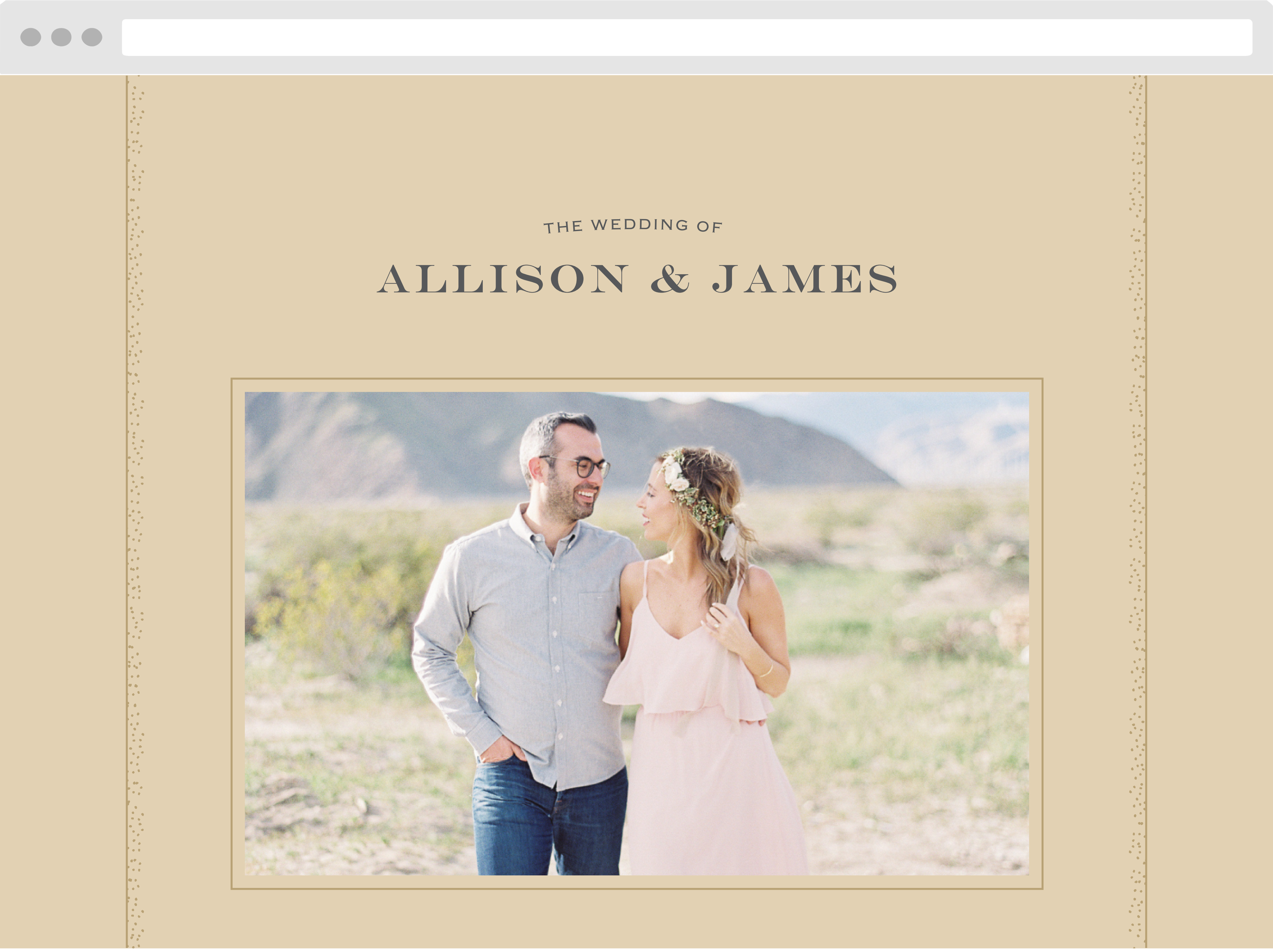 Antique Charm Wedding Website