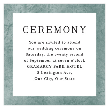 Keep everyone well informed with our Formal Ticket Ceremony Cards.
