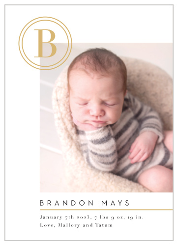 Baby Button Birth Announcements