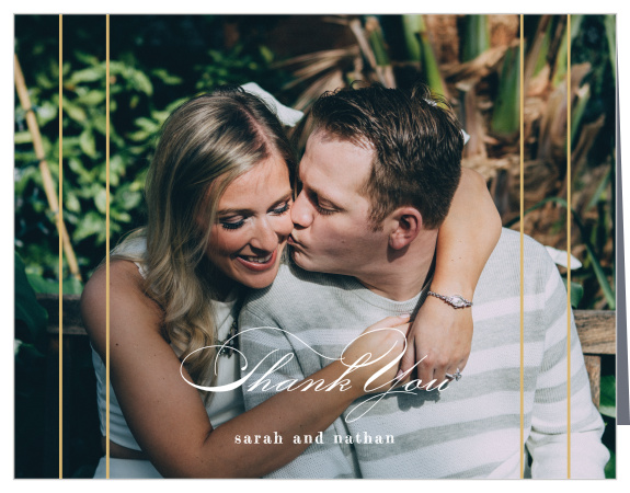 The design of our Starburst Frame Wedding Thank You Cards puts the entire focus on the picture of you and your partner. 