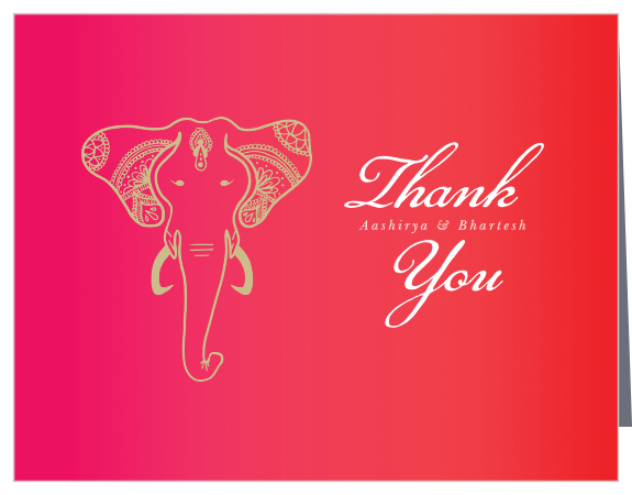 Our India Ombre Wedding Thank You Cards are a perfectly gorgeous way to thank your loved ones and supporters.