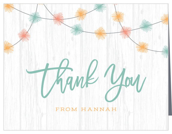 Thank your friends and family for making your birthday celebration one to remember with our Rustic Bunting Milestone Birthday Thank You Cards.