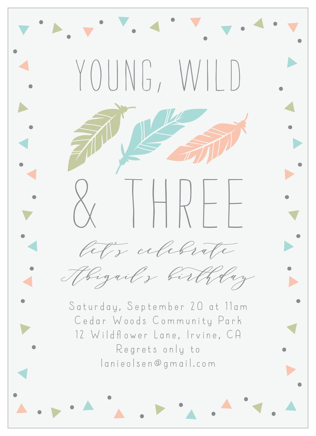 Young & Wild Children's Birthday Invitations
