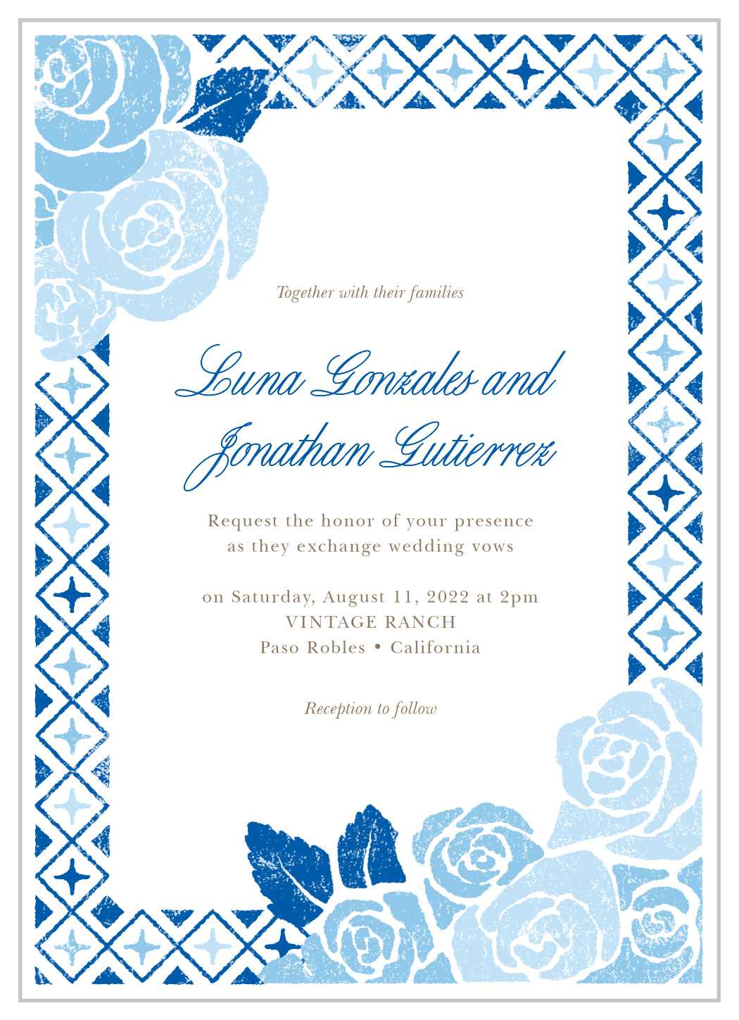 Mexican Flowers Wedding Invitations