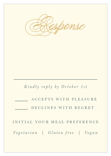 When your guests see the beautiful Deco Diamonds Response Cards, they'll be excited to fill them out and get it right back in the mail to you!