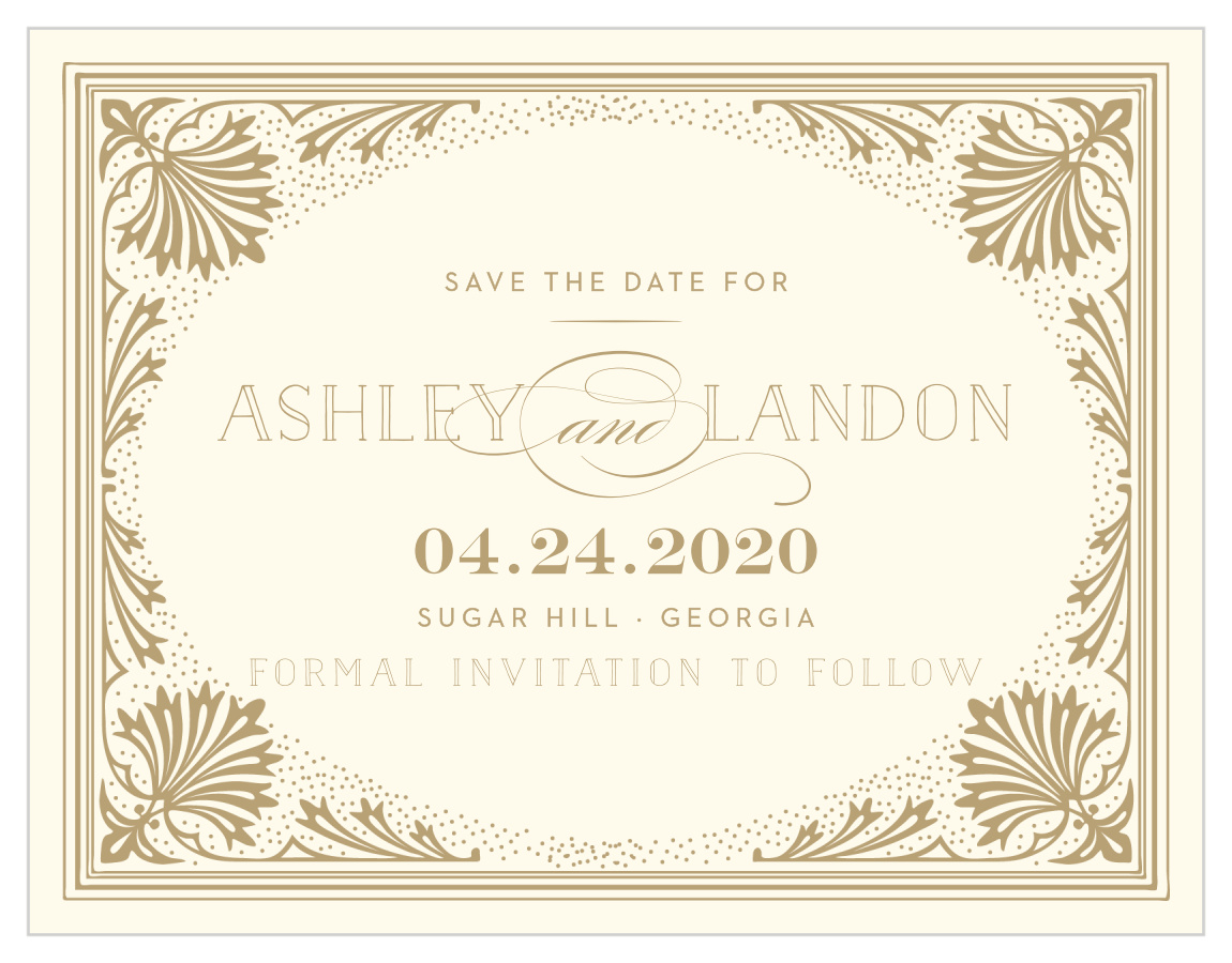 Filigree Frame Save the Date Magnets
