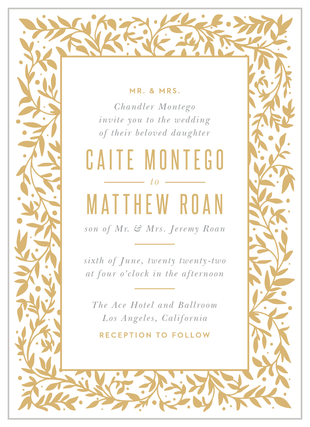 Medieval Library Wedding Invitations