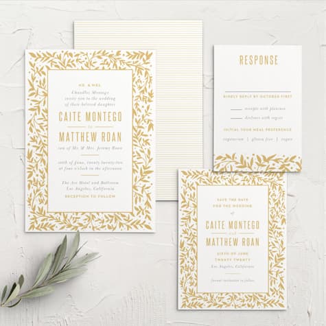 Medieval Library Wedding Invitations