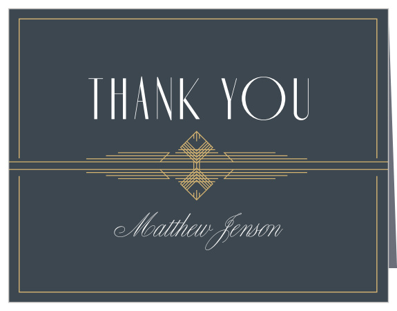 Show your appreciation with our Deco Vintage Milestone Birthday Thank You Cards.