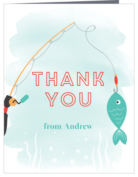 Thank your guests for a swimmingly good time with our Gone Fishing Children's Birthday Party Thank You Cards.