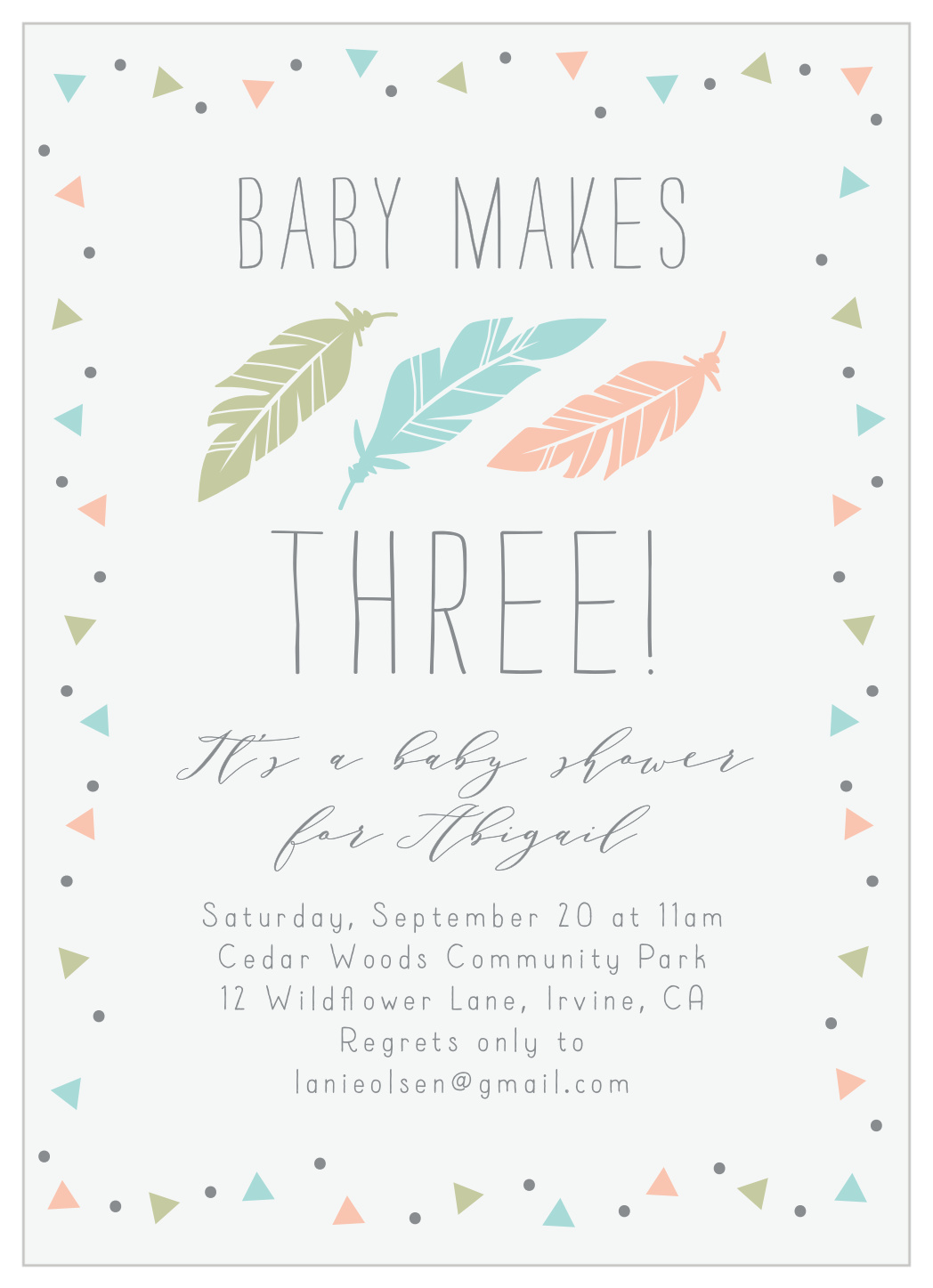 Baby Native Baby Shower Invitations