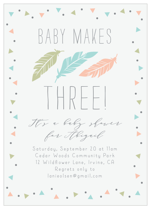Customize and personalize this elegant and adorable baby shower invitation. Change the colors and fonts and view it in our instant online preview.