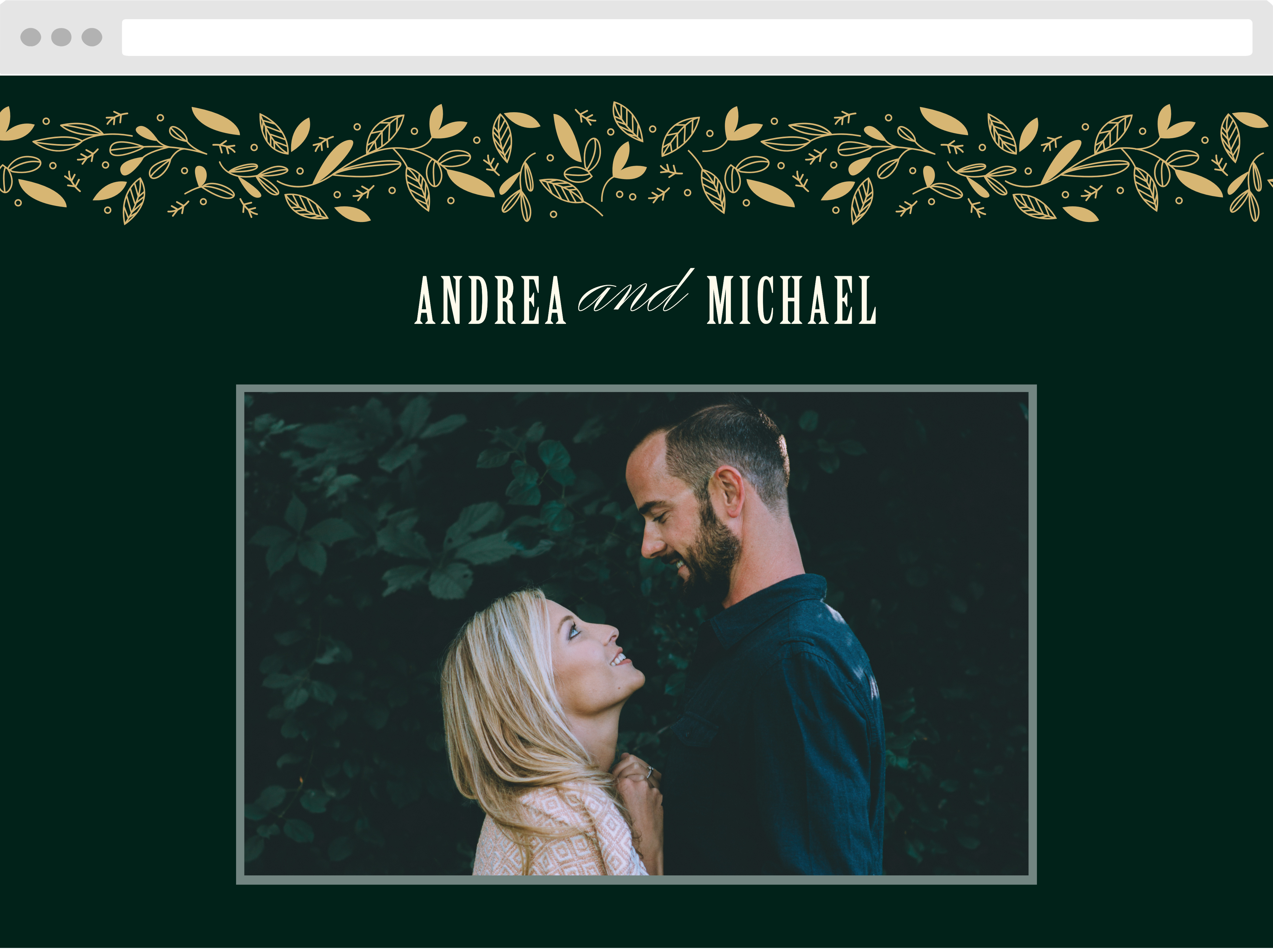 Autumn Forest Wedding Website