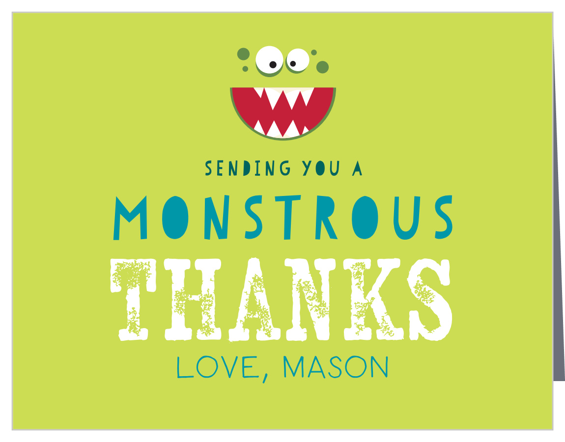 Monster Mash Children's Birthday Thank You Cards