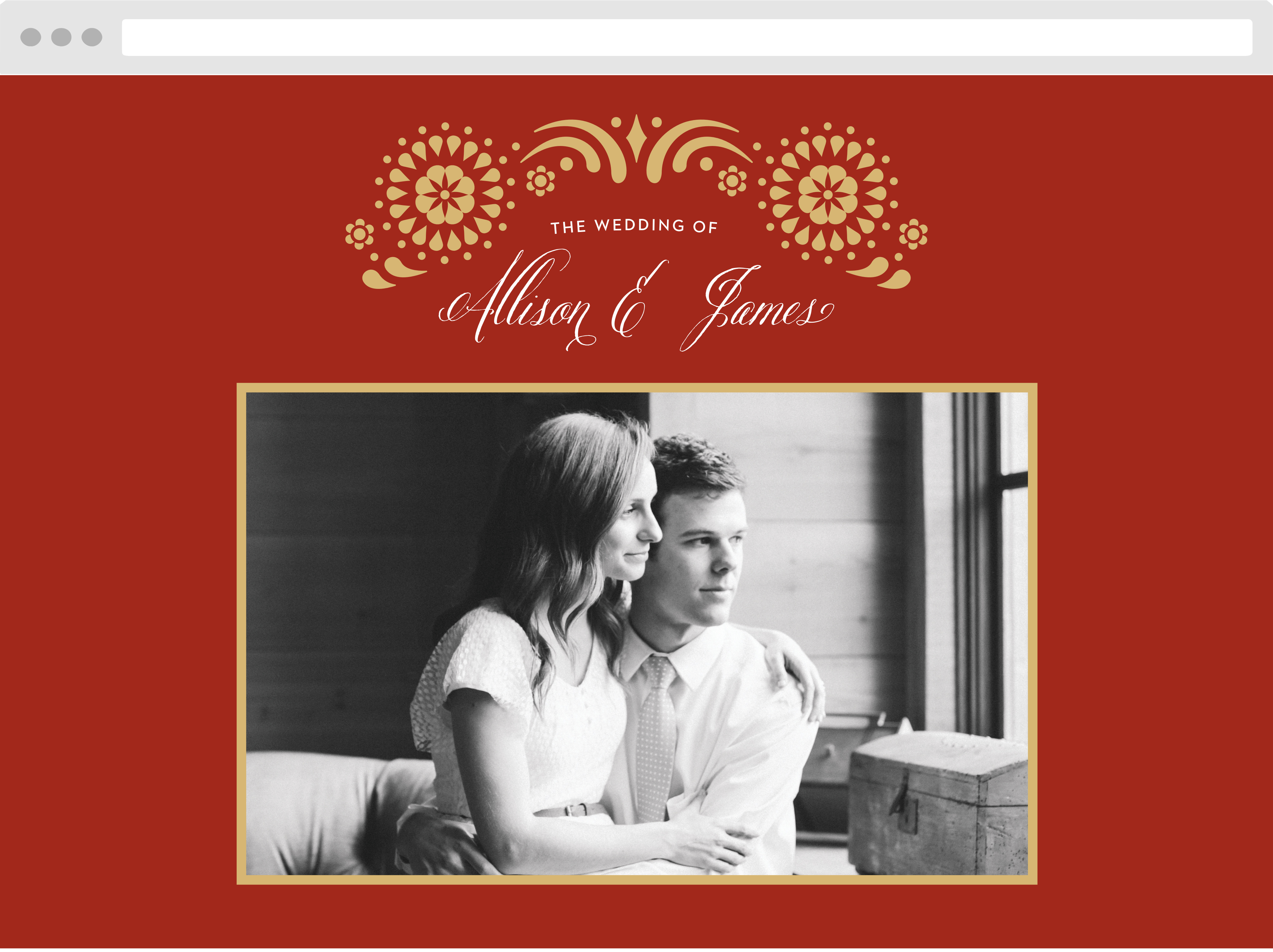 Spanish Garden Wedding Website