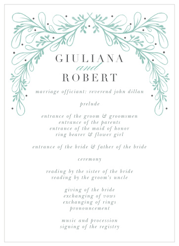 Fairytale Frame Wedding Programs