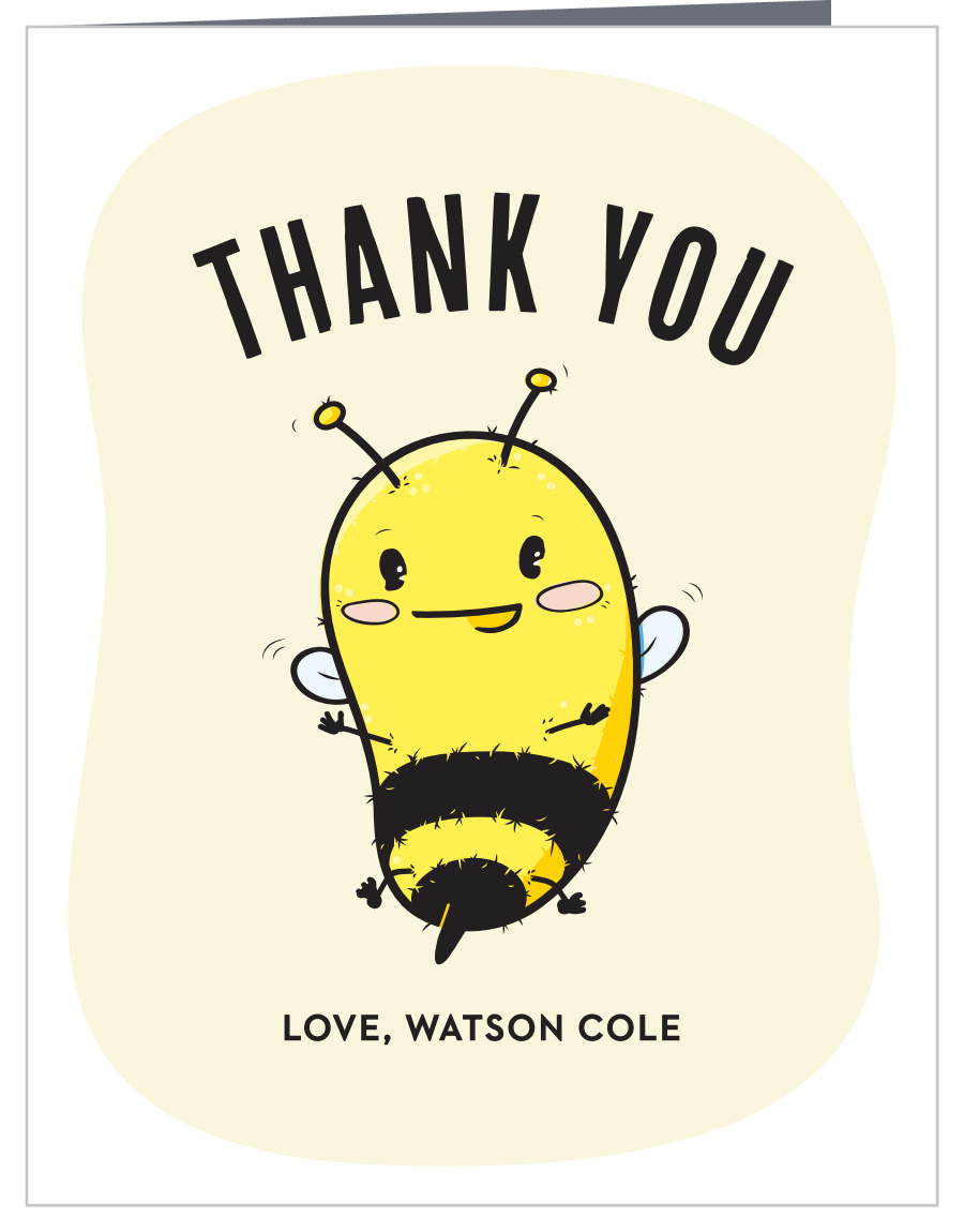 Little Bee First Birthday Thank You Cards