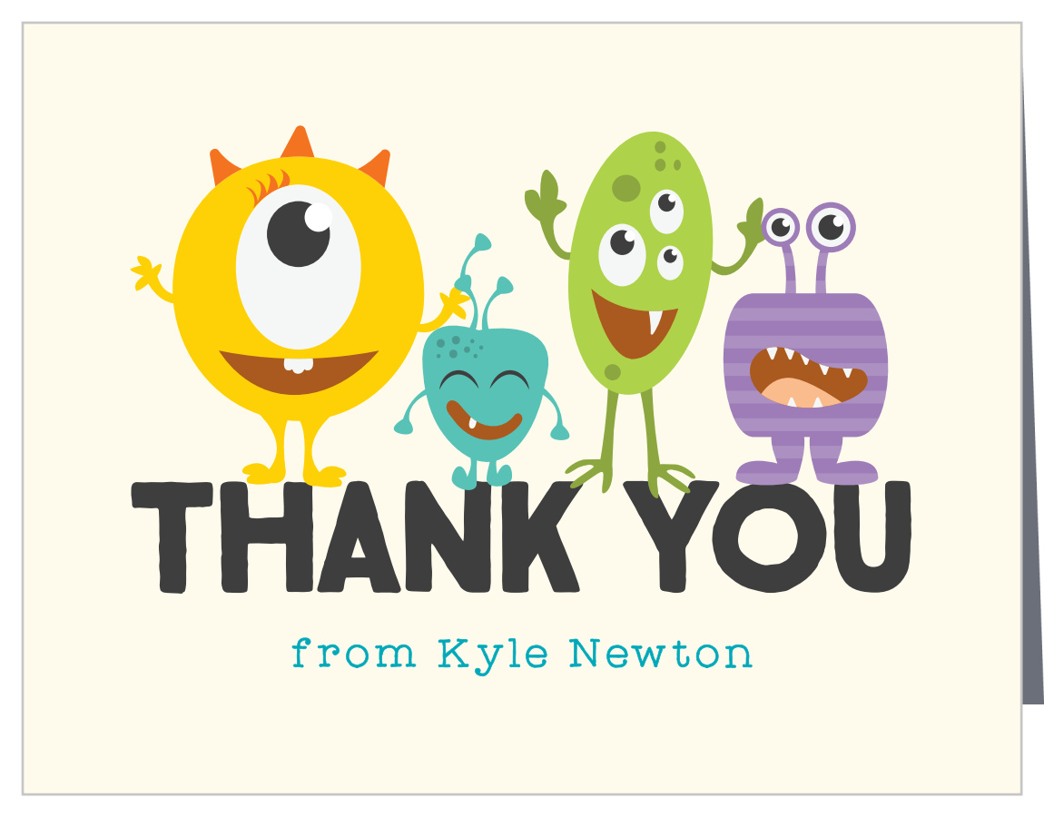 Cute Monsters Children's Birthday Thank You Cards