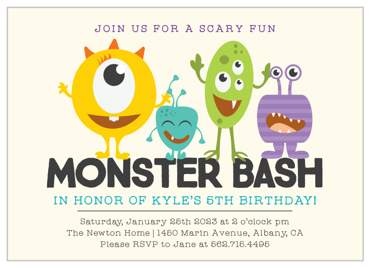 Have your friends and family join you for monster bash in honor of your little one!