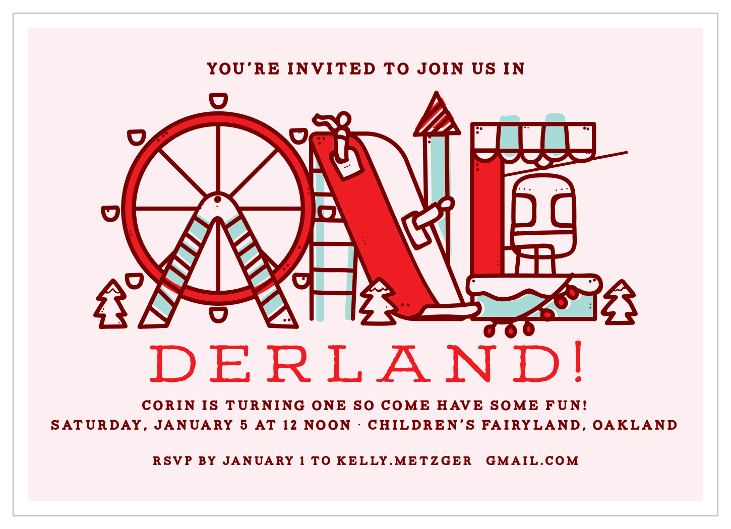Birthday Onederland First Birthday Invitations