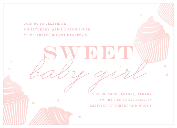 This Sweet Baby Girl baby shower invite is the most adorable way to invite your guests to celebrate your new addition.