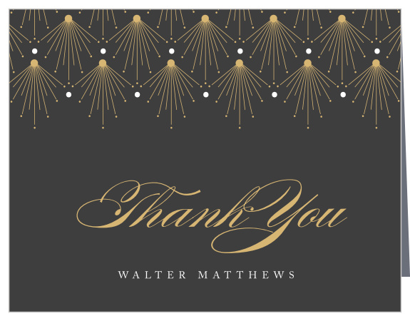 Thank your friends and family for making your birthday celebration one to remember with our Birthday Deco Milestone Birthday Thank You Cards.