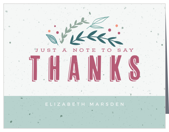 Utilize the vibrant text and gently-faded illustrations of our Sweet Laurels Milestone Birthday Thank You Cards to say everything you could ever need to. With plenty of space inside to share your personalized message of gratitude, these cards are the perfect addition to your party preparations.