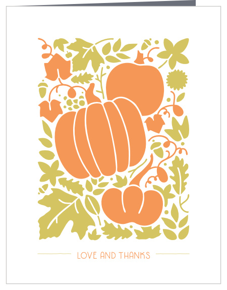 Our Little Pumpkin Children's Birthday Party Thank You Cards are the perfect way to say thanks.