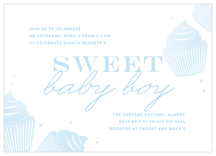 The Sweet Baby Boy Baby Shower Invitations are an adorable baby shower invite and a perfect way to get guests excited to celebrate your bun in the oven!